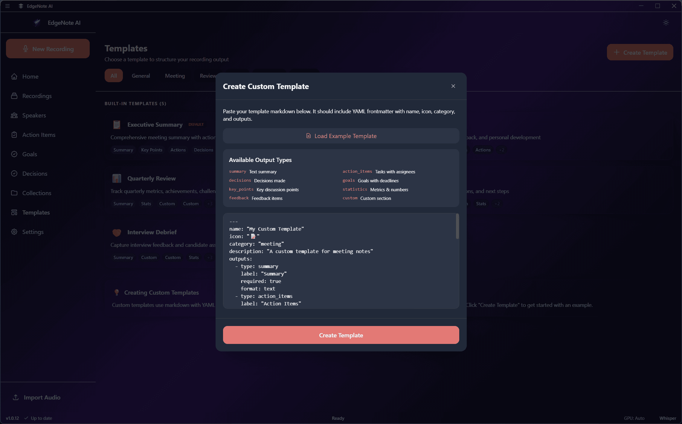 Template YAML Editor